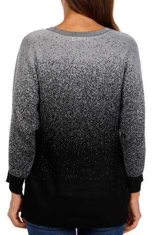 Thumbnail 2: BIRCH NY Birch NY Womens Long Sleeve Crew Neck Glitz Glam Sweater 