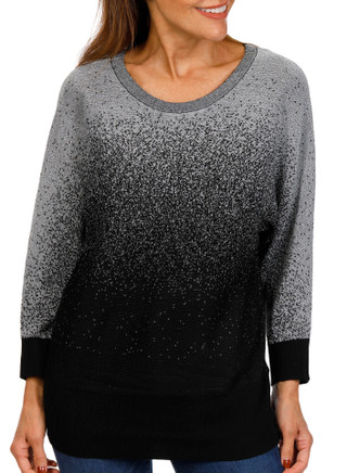 Thumbnail 1: BIRCH NY Birch NY Womens Long Sleeve Crew Neck Glitz Glam Sweater 