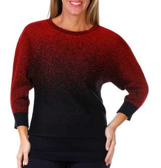 Thumbnail 1: BIRCH NY Birch NY Womens Long Sleeve Crew Neck Glitz Glam Sweater 