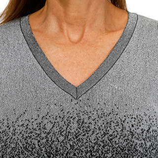 Thumbnail 3: BIRCH NY Birch NY Womens Long Sleeve V-Neck Glitz Glam Sweater 