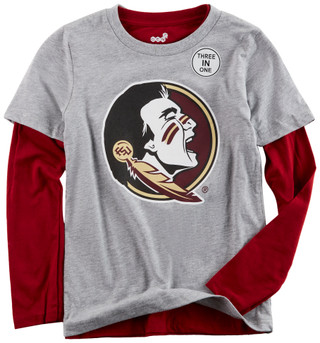 Thumbnail 1: Florida State Florida State Big Boys 2 Pc Long Short Sleeve T-Shirt Set 