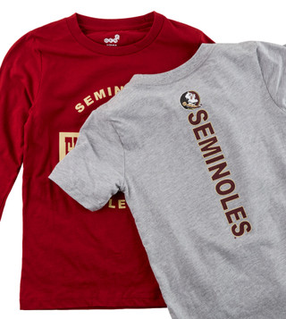 Thumbnail 3: Florida State Florida State Big Boys 2 Pc Long Short Sleeve T-Shirt Set 