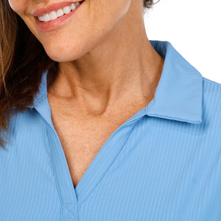 Thumbnail 3: Lillie Green Lillie Green Womens Ribbed Short Sleeve Polo Top 