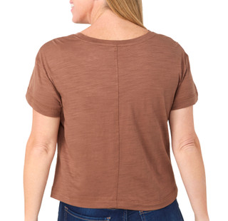Thumbnail 3: Blue Sol Blue Sol Petite Solid Luxey Short Sleeve Crop Top 