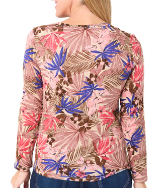 Thumbnail 3: Blue Sol Blue Sol Womens Tropical Luxey Long Sleeve Crew Neck Top 