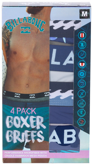 Thumbnail 1: BILLABONG Billabong Mens 4 Pk Print Boxer Briefs 
