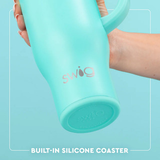 Thumbnail 3: Swig Swig 30 oz Pink Bows Stainless Steel Mega Mug Tumbler 