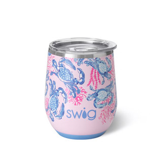Thumbnail 1: Swig Swig 12 oz Crab Stainless Steel Wine Tumbler 