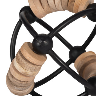 Thumbnail 6: Sagebrook Home Sagebrook Home 6 in Wood & Metal Orb Home Accent 