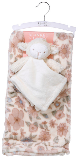 Thumbnail 1: Jessica Simpson Jessica Simpson Baby 2 Pc Blanket and Lamb Snuggler 