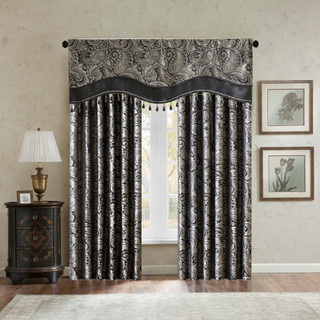 Thumbnail 3: Madison Park Madison Park Aubrey Beaded Window Valance 