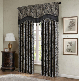 Thumbnail 4: Madison Park Madison Park Aubrey Beaded Window Valance 