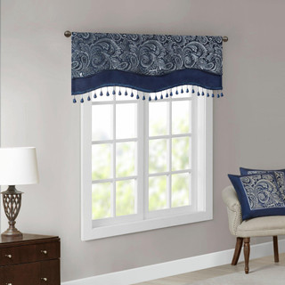 Thumbnail 2: Madison Park Madison Park Aubrey Beaded Window Valance 