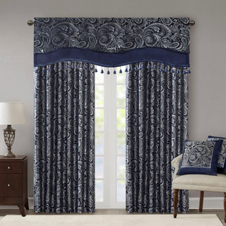 Thumbnail 3: Madison Park Madison Park Aubrey Beaded Window Valance 