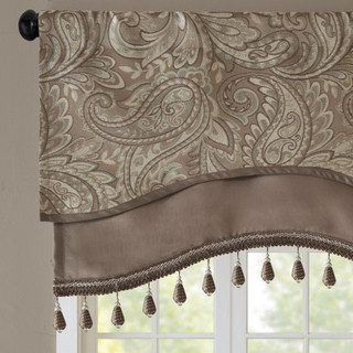 Thumbnail 5: Madison Park Madison Park Aubrey Beaded Window Valance 