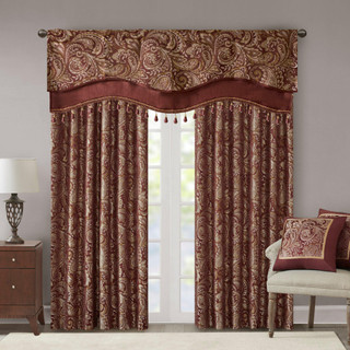 Thumbnail 4: Madison Park Madison Park Aubrey Beaded Window Valance 