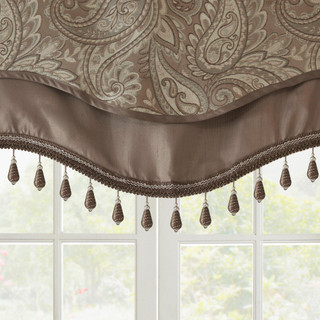 Thumbnail 6: Madison Park Madison Park Aubrey Beaded Window Valance 