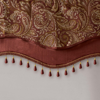 Thumbnail 2: Madison Park Madison Park Aubrey Beaded Window Valance 