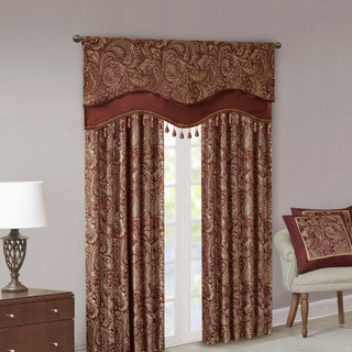Thumbnail 4: Madison Park Madison Park Aubrey Beaded Window Valance 