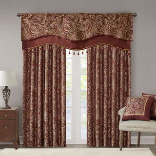 Thumbnail 3: Madison Park Madison Park Aubrey Beaded Window Valance 