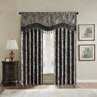 Thumbnail 3: Madison Park Madison Park Aubrey Beaded Window Valance 
