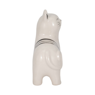 Thumbnail 3: Sagebrook Home Sagebrook Home 7 in Ceramic Cream Cat Figurine 