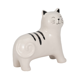 Thumbnail 4: Sagebrook Home Sagebrook Home 7 in Ceramic Cream Cat Figurine 