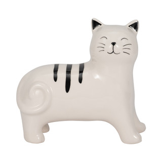 Thumbnail 1: Sagebrook Home Sagebrook Home 7 in Ceramic Cream Cat Figurine 