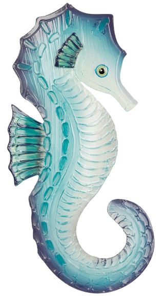 Thumbnail 1: T.I. Design T.I. Design Blue Seahorse Wall Accent 