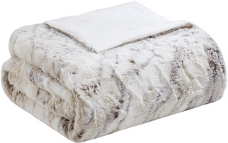 Thumbnail 1: Madison Park Madison Park Sachi Oversized Faux Fur Throw 