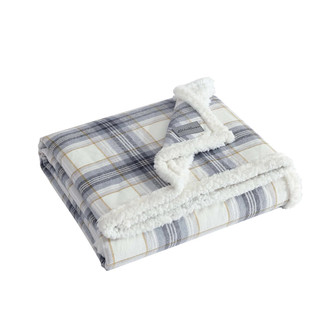 Thumbnail 3: Eddie Bauer Eddie Bauer Edgewood Plaid Reversible Flannel Throw 