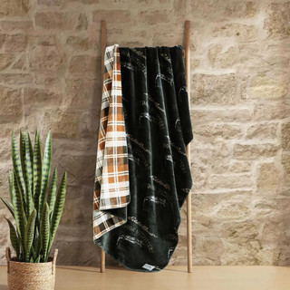 Thumbnail 2: Eddie Bauer Eddie Bauer Flying Fish Trailhead Plaid Lush Throw 