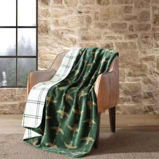 Thumbnail 9: Eddie Bauer Eddie Bauer Geese Kettle Falls Plaid Lush Throw 