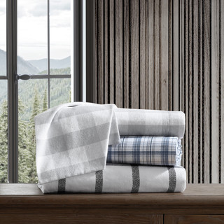 Thumbnail 65: Eddie Bauer Eddie Bauer Bunkhouse Plaid Flannel Sheet Set 