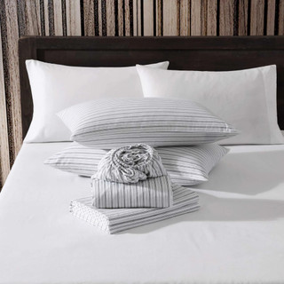 Thumbnail 30: Eddie Bauer Eddie Bauer Ticking Stripe Flannel Sheet Set 