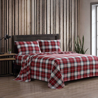 Thumbnail 4: Eddie Bauer Eddie Bauer Heartland Plaid Flannel Sheet Set 