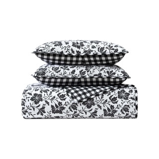 Thumbnail 4: Eddie Bauer Woodblock Reversible Floral Flannel Quilt & Sham Set 