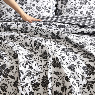 Thumbnail 29: Eddie Bauer Woodblock Reversible Floral Flannel Quilt & Sham Set 