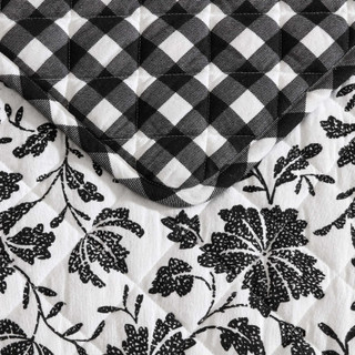 Thumbnail 30: Eddie Bauer Woodblock Reversible Floral Flannel Quilt & Sham Set 