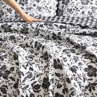Thumbnail 31: Eddie Bauer Woodblock Reversible Floral Flannel Quilt & Sham Set 