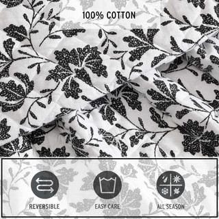 Thumbnail 35: Eddie Bauer Woodblock Reversible Floral Flannel Quilt & Sham Set 