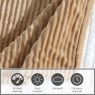Thumbnail 14: Eddie Bauer Eddie Bauer Solid Ribbed Mountain Valley Heated Blanket 