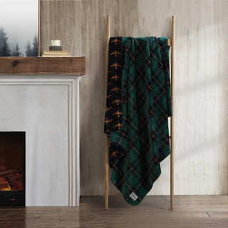 Thumbnail 10: Eddie Bauer Eddie Bauer Capitol Hill Plaid Reversible Flannel Throw 
