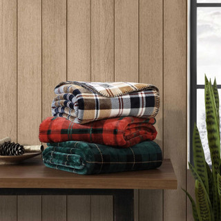 Thumbnail 17: Eddie Bauer Eddie Bauer Capitol Hill Plaid Reversible Flannel Throw 