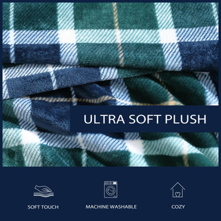 Thumbnail 30: Nautica Nautica Northsail Ultra Soft Plush Fleece Plaid Blanket 