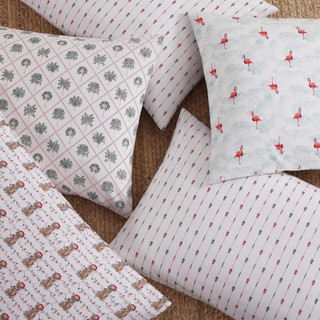 Thumbnail 6: Tommy Bahama Tommy Bahama Flamingo Santa Cotton Percale Sheet Set 