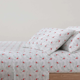 Thumbnail 9: Tommy Bahama Tommy Bahama Flamingo Santa Cotton Percale Sheet Set 