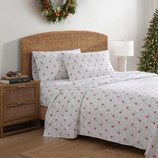 Thumbnail 2: Tommy Bahama Tommy Bahama Flamingo Santa Cotton Percale Sheet Set 