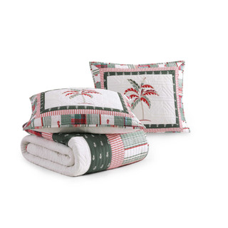 Thumbnail 10: Tommy Bahama Tommy Bahama Palm Tree Patchwork Quilt Set 