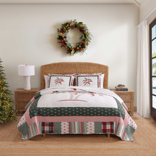 Thumbnail 2: Tommy Bahama Tommy Bahama Palm Tree Patchwork Quilt Set 